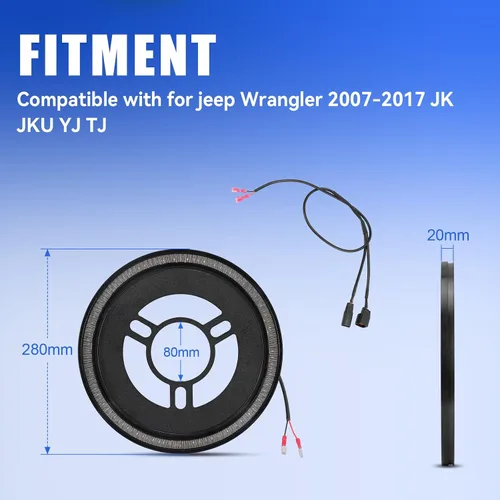Vista 3 de SUPAREE Luz de Freno de Llanta de Repuesto Compatible con Jeep Wrangler 2007-2017 JK JKU YJ TJ, Plug and Play 4ta Tercera Luz de Freno Trasera LED