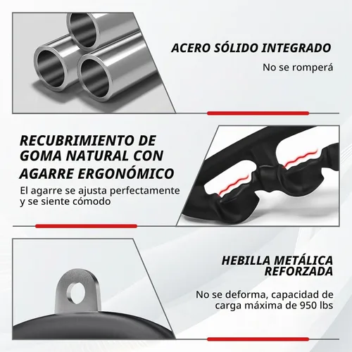 Vista 3 de HXD-ERGO LAT Pulldown Attachments-LAT Pull Down Bar with Ergonomic Grips Negro 10