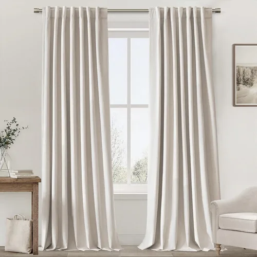 Vista 16 de UHITECH Short Blackout Curtains for Bedroom 24 Inch Long 2 Panels, Beige