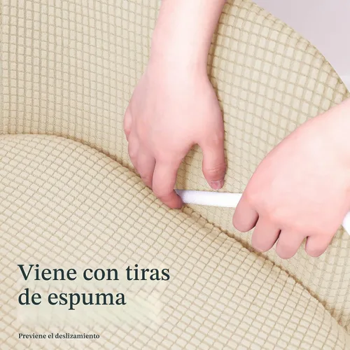 Vista 5 de Yonus - Juego de fundas para sillas Parsons de comedor, fundas de sillón extraíbles para silla de estar, solo funda, sin silla (1, beige)