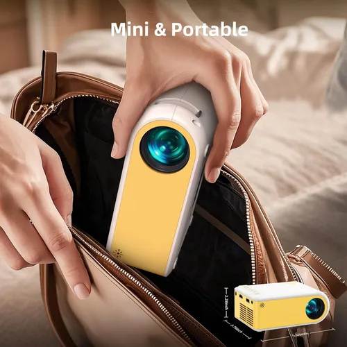 Vista 10 de KSAN Mini Proyector, Proyector con WiFi y Bluetooth, Proyector de Película con Soporte 1080P y Altavoz Integrado, Compatible con Smartphone, HDMI