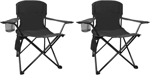 Vista 12 de Silla de camping plegable con soporte para tazas, capacidad de 225 libras, silla plegable portátil con grandes pies anti-hundimiento, tela