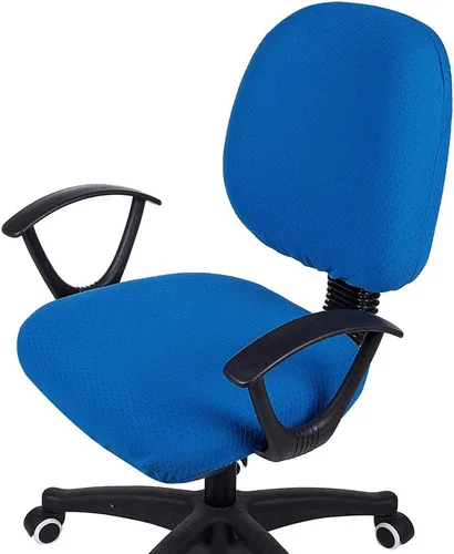 Vista 61 de Smiry Fundas de asiento de silla de computadora de oficina, de jacquard elástico, extraíbles, lavables, antipolvo, protectores de cojín para silla