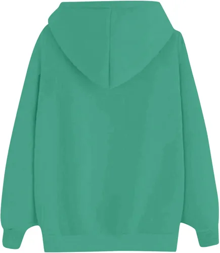 Vista 6 de Sudadera con capucha para mujer, casual, de manga larga, a la moda, para otoño, 2023, de gran tamaño, cómoda, para vacaciones