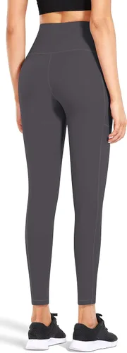 Vista 3 de Fengbay Pantalones de yoga de cintura alta, pantalones de yoga con bolsillo, control de abdomen, entrenamiento, correr, leggings de yoga elásticos