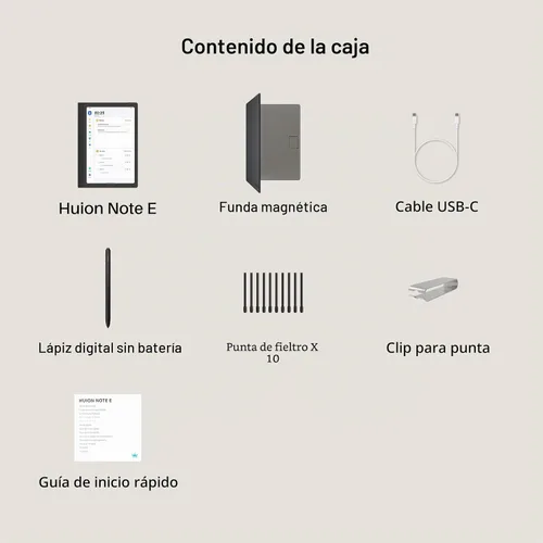 Vista 9 de HUION Note E - Cuaderno digital con bolígrafo magnético sin batería, bloc de notas de 8.4 pulgadas para reuniones, pantalla antirreflejo, tableta