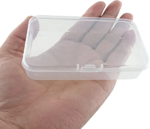 Vista 3 de MFDSJ 6 piezas de recipientes de almacenamiento de plástico mini con tapa, caja rectangular transparente de 4.5x3.4 pulgadas para recoger objetos