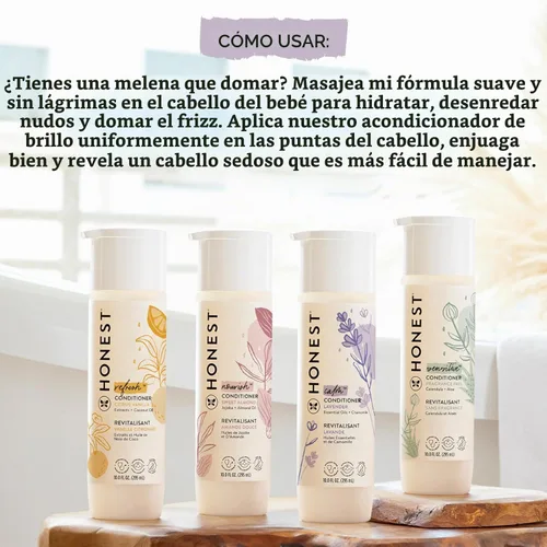 Vista 6 de The Honest Company Acondicionador, sin lágrimas, sabor a vainilla cítrica, 10 onzas líquidas