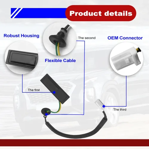 Vista 3 de Interruptor de liberación abierta para maletero trasero compatible con Nissan Pathfinder 2013-2020, interruptor de tapa de portón trasero con botón
