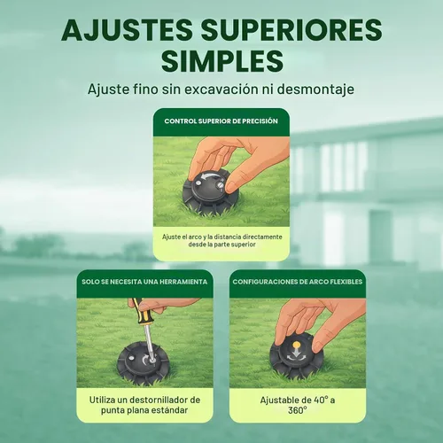 Vista 4 de Rain Bird 5000 - Cabezal de aspersor accionado por engranajes de ajuste Paquete de 4, entrada de 3/4 pulgadas, aspersor desplegable de 4 pulgadas