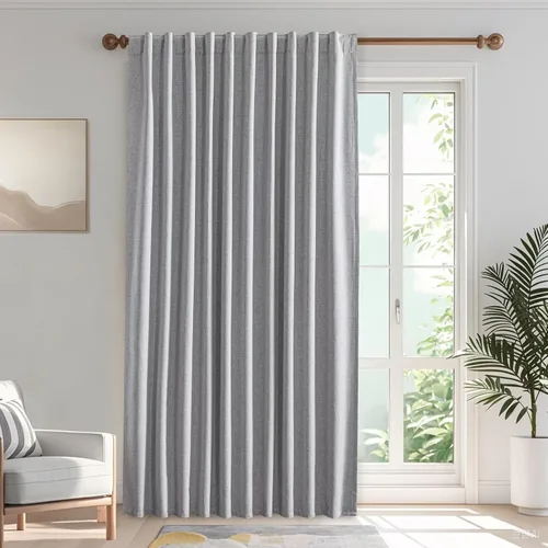 Vista 80 de IGEMAEVE Cortinas opacas de tamaño personalizado para dormitorio, 100 % opacas, 1 panel, aislamiento térmico, cortinas de oscurecimiento