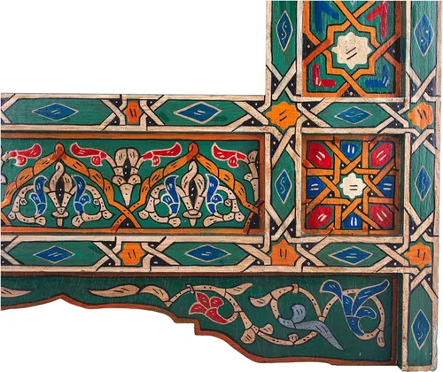 Vista 4 de Marco de espejo marroquí, espejo de granja, espejo de arco, espejo de madera grande, marco de espejo de baño rústico, pared colgante rectangular