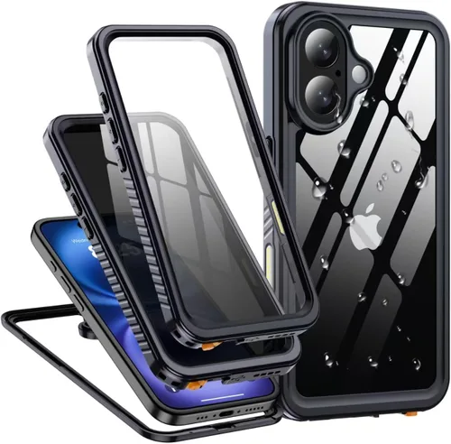 Vista 31 de Funda impermeable para iPhone 15, protector de pantalla de privacidad integrado y protector de pantalla HD [IP68 bajo el agua] a prueba de golpes a