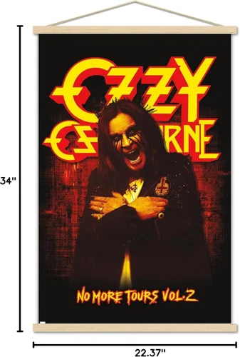 Vista 7 de Trends International Ozzy Osbourne - Póster de pared No More Tours, 22.37 x 34.00 pulgadas, paquete de impresión premium y colgador de madera de haya