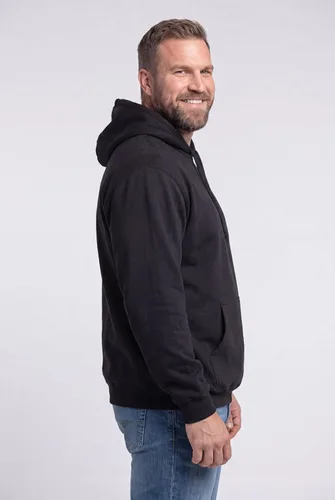 Vista 2 de KingSize Sudadera con capucha de forro polar grande y alta para hombre Negro