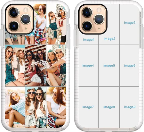 Vista 18 de Funda de teléfono personalizada para iPhone 11 Pro Max personalizada con collage de múltiples imágenes, fundas resistentes a los arañazos, a