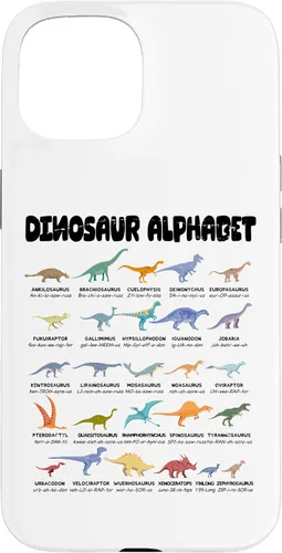 Vista 6 de iPhone 16 Alfabeto de dinosaurio - Tipos de dinosaurios - Estuche de identificación de dinosaurios
