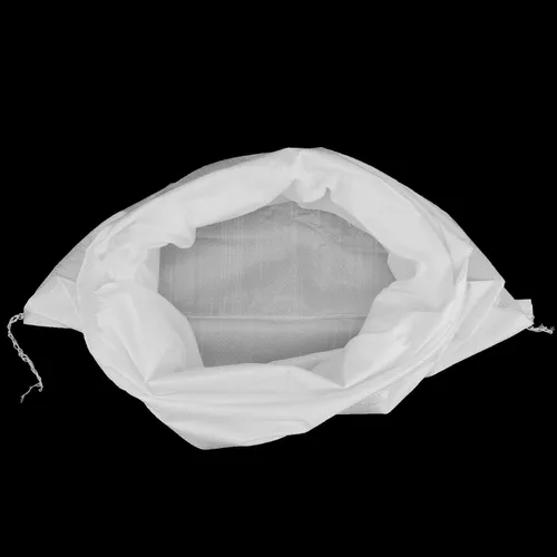 Vista 4 de Paquete de 100 bolsas de arena vacías de 14 x 24 pulgadas, bolsas de arena de polipropileno tejido blanco para control de inundaciones, situaciones
