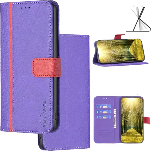 Vista 8 de Funda compatible con Nothing Phone 1, piel sintética, compatible con Nothing Phone One (A063), protección con cierre magnético, funda de cartera