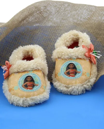 Vista 7 de Disney Moana - Pantuflas de felpa para niña pequeña con piel sintética 11-12 M EE UU para niño pequeño coral Coral