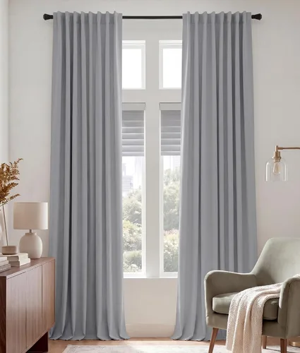 Vista 83 de PONY DANCE Cortinas cortas con aislamiento térmico para ventana pequeña, para guardería, baño, cocina, lavandería, caravana, sótano, 29 pulgadas