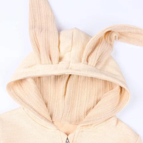 Vista 3 de AGQT Babys Bunny Costume One Piece 3D Rabbit Ear Easter Halloween Costume Size 0-24 Months