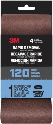 Vista 13 de 3M Eliminación rápida de 3 pulgadas x 24 pulgadas. Cinturón de lijado eléctrico, grano 36, 1/paquete