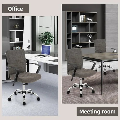 Vista 5 de 422 High Back Ribbed Office Chair Ergonomically Designed with Armrest Executive Swivel Computer Chairs with Wheels for Conference Study Leisure