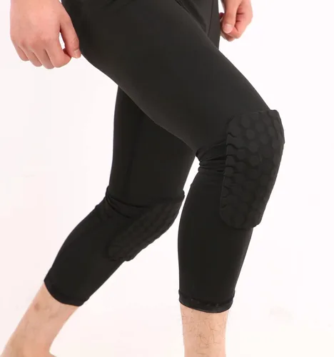 Vista 2 de SS COLOR FISH Leggings de baloncesto para hombre con rodilleras, mallas de compresión 34, pantalones deportivos de capa base deportiva