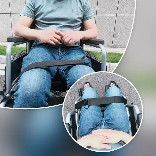 Vista 2 de 1 correa para silla de ruedas, correa de soporte para cinturón de seguridad, correa de soporte para piernas para silla de ruedas, correa de muslo