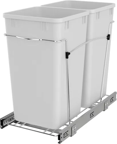 Vista 13 de Cesto de basura doble y extraíble RV V-15KD-18CS de Rev-A-Shelf