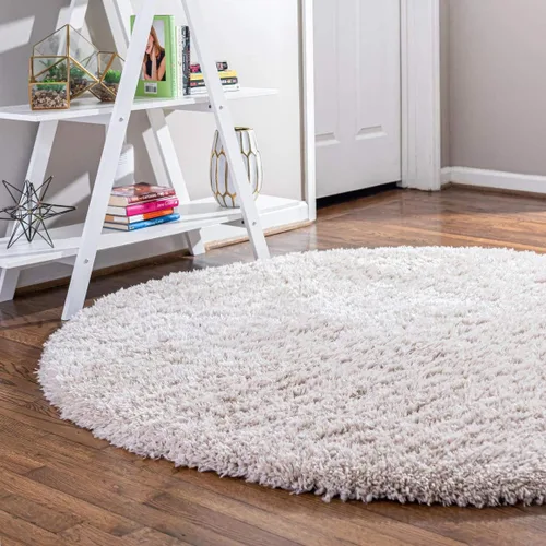 Vista 24 de Rugs.com - Alfombra de la colección Infinity, alfombra de pelo mullido sólida de 2 x 3 pies, color azul Egeo, perfecta para salas de estar