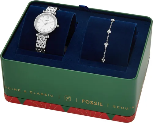 Vista 5 de Fossil Carlie - Reloj pequeño de mujer con correa de acero inoxidable o cuero
