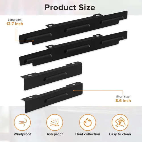 Vista 2 de Protectores de viento para parrilla Blackstone de 22 pulgadas, pantalla magnética de acero inoxidable para parrilla Blackstone, accesorios