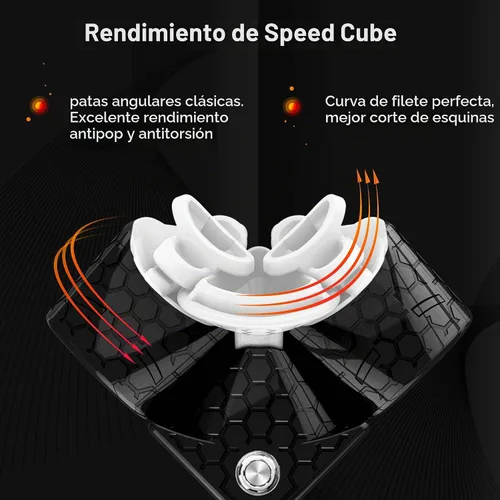 Vista 6 de GAN 356 M 3x3 Cubo magnético de velocidad, GAN Cube versión estándar con GE extra, cubo mágico de 3 x 3 x 3, sin adhesivo (ver. 2020)