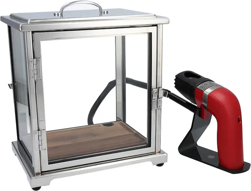Vista 9 de Crafthouse by Fortessa - Caja de cristal para ahumar cóctel con ahumador de mano