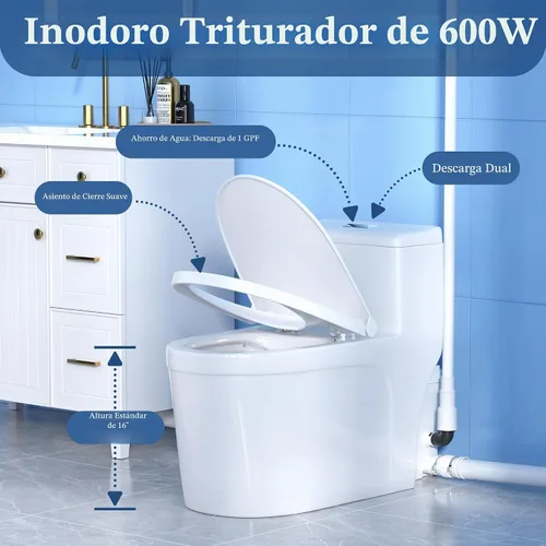 Vista 2 de Simple Project Sistema de inodoro macerante de 600w con bomba para sótano