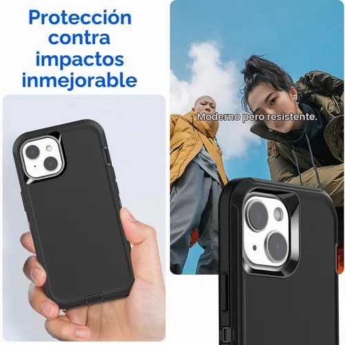Vista 5 de AICase Funda para iPhone 14 (6.1 pulgadas) con protector de pantalla de vidrio, protección contra caídas de alta resistencia, cuerpo completo, a