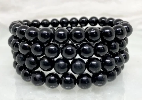 Vista 3 de Soothing Crystal Bracelets for Women Men 8mm Round Stone Beaded 75-Inch Stretch Chakra Bracelet for Healing Positivity Anxiety Gemstone Spiritual
