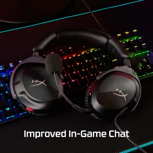 Vista 2 de HyperX Cloud Stinger 2 - Auriculares para juegos, auriculares DTS X Spatial Audio, auriculares ligeros sobre la oreja con micrófono, función