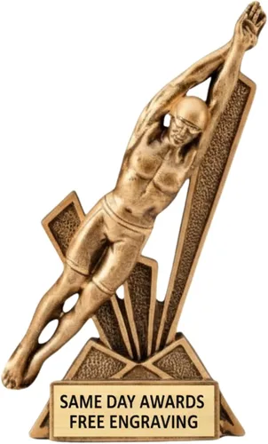 Vista 14 de Checkmate Sports Trophy Award – Custom Engraved Resin Trophy with Bold Design – Recognition Award for Competitions Teams Schools Leagues and Events