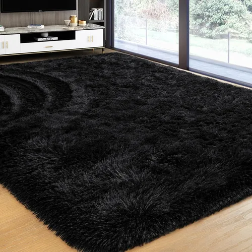 Vista 124 de Softlife Alfombra naranja para dormitorio, alfombra de felpa esponjosa para sala de estar para niñas, alfombra lanuda para niños, alfombra suave
