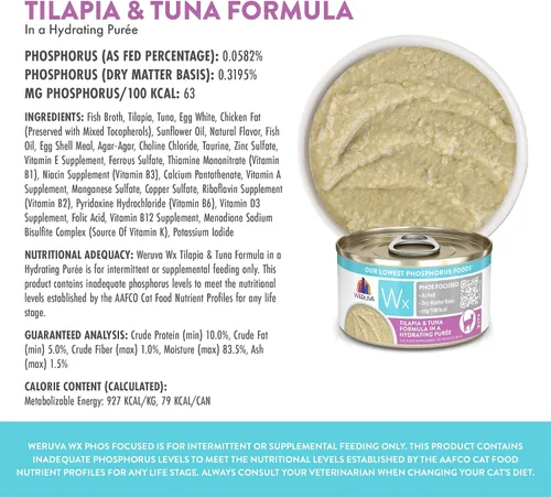 Vista 4 de Weruva Wx Phos - Alimento húmedo natural para gatos, nuestras fórmulas de fósforo más bajas