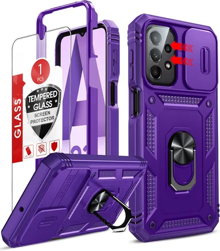 Vista 8 de LeYi Funda compatible con Samsung A23, protección de grado militar Negro