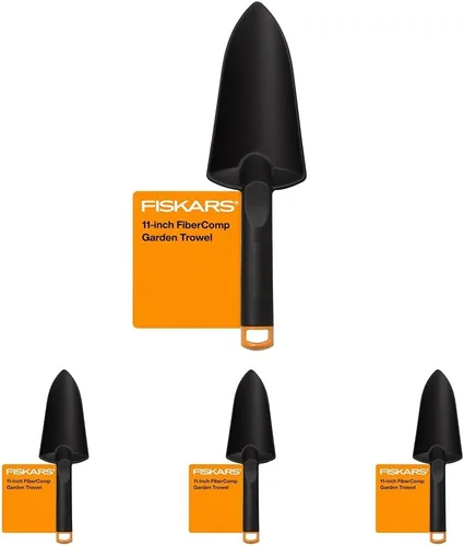 Vista 5 de Fiskars, pala de mano - Herramienta de mano de jardinería de compuesto de fibra con orificio para colgar - Herramientas para césped y jardín