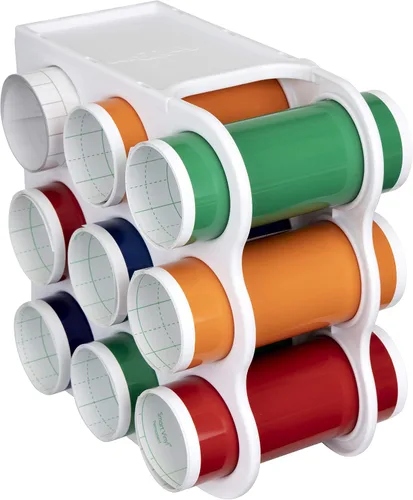 Vista 17 de ArtBin - Torre de almacenamiento (12 rollos de vinilo), color blanco Torre de almacenamiento de vinilo