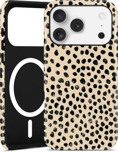 Vista 90 de Jusy Compatible con MagSafe Brown Tortoise Shell Print Phone Case para iPhone 7/8/SE, funda protectora magnética de lujo de TPU suave