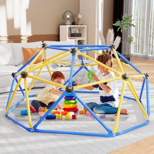 Vista 5 de Hapsor Cúpula de escalada, escalada de cúpula geométrica de 6 pies, gimnasio de selva para interiores y exteriores, soporta 600 libras, fácil
