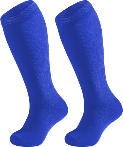 Vista 3 de UTTPLL Calcetines de algodón para niños pequeños, calcetines de béisbol hasta la rodilla, calcetines deportivos de fútbol para niños, calcetines