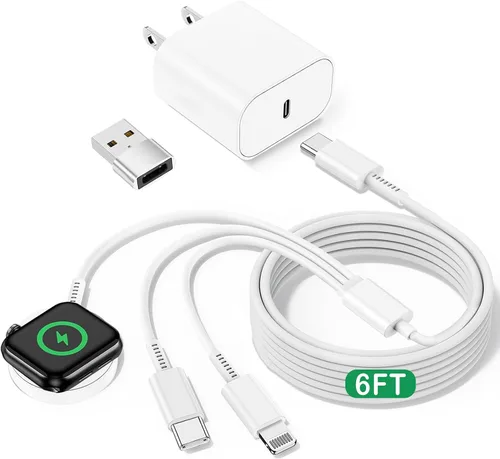 Vista 2 de Cable Carplay de coche para iPhone 16 15 Pro Max 15 Plus cargador de coche de 3 pies, 1 paquete, cable corto tejido USB C de 1 pie/12 pulgadas